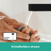 Hansgrohe Finoris wastafelkraan 110 pop-up plug mat zwart SW651109