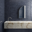 Terravito Ardeno Koko Pour carreau mural - 150x50cm - 8mm - Bleu foncé SW1150474