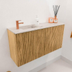 Mondiaz JOYA-DLUX 80cm meuble de toilette - couleur Oak - Vasque FAYE position Gauche 1 trou de robinet couleur Nata. SW1424018