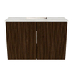 Mondiaz JOYA-DLUX 60cm meuble de toilette - couleur Walnut - Vasque FAYE position Milieu 1 trou de robinet couleur Ostra. SW1422589