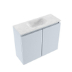 MONDIAZ TURE-DLUX Meuble toilette - 60cm - Clay - EDEN - vasque Opalo - position centrale - 1 trou de robinet SW1104237