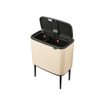 Brabantia Bo Touch Bin Afvalemmer - 11+23 liter - 2 kunststof binnenemmers - soft beige SW1117509