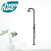 FugaFlow Eccelente Sobrado Deluxe Douche de jardin à poser avec douchette et douche pluie noir mat SW1123269