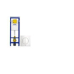 Wisa XS réservoir encastré - 114-134x38cm - avec panneau de commande Argos blanc brillant SW451522