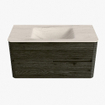 Mondiaz CIRO-DLUX Badkamermeubelset - 100x45x50cm - Solid surface wastafel Meli - 1 wasbak Midden - 1 kraangat - 2 lades - Shadow SW1532284