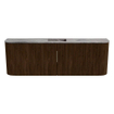 Mondiaz JOYA-DLUX 123.2cm toiletmeubel - ronding links en rechts kleur Walnut - Wastafel FAYE positie Midden Zonder kraangat kleur Sombra. SW1424777