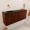 Mondiaz JOYA 100cm toiletmeubel - kleur Ruby - Wastafel FAYE positie Links Zonder kraangat kleur Urban. SW1421806