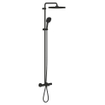 Grohe Tempesta 250 Cube Douche pluie - 164.1cm - pomme de douche 25cm - douchette carrée - 2 jets - thermostatique - noir mat SW1077294