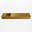 Mondiaz TYNE Lavabo - 110x23x12cm - vasque à gauche - sans trous de robinet - solid surface - Oro SW1026164