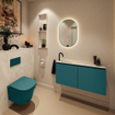 MONDIAZ TURE-DLUX Meuble toilette - 100cm - Smag - EDEN - vasque Ostra - position gauche - 1 trou de robinet SW1105131