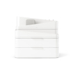 Umbra glam bac de rangement pour salle de bain 26x18x25cm polyester blanc/gris SW857282