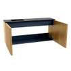 Mondiaz JOYA 90cm toiletmeubel - kleur Oak - Wastafel FAYE positie Links 1 kraangat kleur Urban. SW1421174