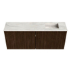 Mondiaz JOYA-DLUX 100cm meuble de salle de bains - couleur Walnut - Vasque FAYE position Droite 1 trou de robinet couleur Ostra. SW1422610