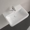 Villeroy & Boch O.novo lavabo - 60x46x17.5cm - Rectangulaire 1 trou de robinet avec trop-plein Blanc Alpin brillant Ceramic+ SW702126