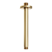 BRAUER Gold Carving douche de pluie encastrée thermostatique - 3 voies - ronde - set 96 - pomme de douche 30cm - bras de plafond - douchette 3 jets - flexible de douche - barre de douche intégrée - or brossé PVD SW1159073