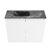 MONDIAZ TURE-DLUX Meuble toilette - 60cm - Talc - EDEN - vasque Lava - position gauche - 1 trou de robinet SW1103618