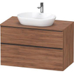 Duravit D-neo Meuble sous vasque 100x55x66.4cm 2 tiroirs Noisetier mat SW641489