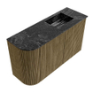 Mondiaz JOYA-DLUX 71.6cm toiletmeubel - ronding links kleur Dusk - Wastafel FAYE positie Rechts 1 kraangat kleur Lava. SW1423239