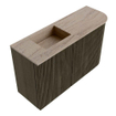 Mondiaz JOYA-DLUX 71.6cm toiletmeubel - ronding rechts kleur Shadow - Wastafel FAYE positie Links Zonder kraangat kleur Saba. SW1425134
