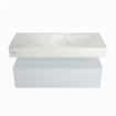 MONDIAZ ALAN - DLUX Ensemble de meuble de salle de bains - 110cm - meuble bas - Clay - 1 tiroir - lavabo suspendu - vasque à droite - 0 trous de robinet - Opalo SW806810