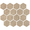 SAMPLE Ceralto Tesselo Soft Mozaïektegel 25x30cm 10mm gerectificeerd porcellanato Tan SW1170716