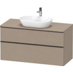 Duravit D-neo Meuble sous vasque 120x55x66.4cm 2 tiroirs Lin mat SW641296