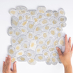 The Mosaic Factory Natural Stone mozaïektegel - 30.5x30cm - wand en vloertegel - Organisch - Marmer Grey Mat SW66199