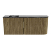 Mondiaz JOYA-DLUX 101.6cm toiletmeubel - ronding rechts kleur Dusk - Wastafel FAYE positie Links 1 kraangat kleur Lava. SW1423272