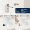 Grohe Dice Wastafelmengkraan - s-size - opbouw - koude start - klikwaste - chroom SW1440579