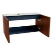 Mondiaz JOYA-DLUX 80cm toiletmeubel - kleur Ruby - Wastafel FAYE positie Links 1 kraangat kleur Opalo. SW1423712