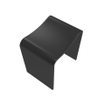 ZEZA Solid Tabouret de douche - 40x30x43 cm - solid surface - noir mat SW1182665