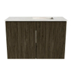 Mondiaz JOYA-DLUX Meuble de toilette 60cm - couleur Shadow - Vasque FAYE position Droite Sans trou de robinet couleur Ostra SW1423022