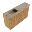 Mondiaz JOYA-DLUX Meuble de toilettes 81,6 cm - arrondi à droite couleur Oak - Lavabo FAYE position à gauche sans trou de robinet couleur Arena. SW1423872