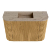 Mondiaz JOYA-DLUX 63.2cm toiletmeubel - ronding links en rechts kleur Oak - Wastafel FAYE positie Midden Zonder kraangat kleur Arena. SW1423888