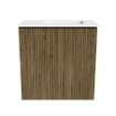 Mondiaz JOYA 40cm toiletmeubel - kleur Dusk - Wastafel FAYE positie Rechts Zonder kraangat kleur Talc. SW1421565