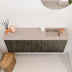 Mondiaz JOYA-DLUX 100cm toiletmeubel - kleur Shadow - Wastafel FAYE positie Rechts 1 kraangat kleur Saba. SW1425133