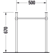 Duravit Design Variations Scola onderstel voor wastafel 068460 560 chroom 0307858