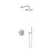 Hotbath Get together IBS1A Ensemble de douche à l'italienne - bras de douche 35cm - pomme de douche ronde 20cm - douchette à main - chrome SW12099