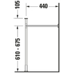Duravit Vero Console pour lavabo hauteur réglable +5cm métal chrome SW209404