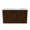 Mondiaz JOYA 70cm meuble de toilette - couleur Walnut - Vasque FAYE position Droite Sans trou de robinet couleur Talc SW1421284