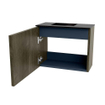 Mondiaz JOYA 50cm toiletmeubel - kleur Shadow - Wastafel FAYE positie Links 1 kraangat kleur Urban. SW1421469