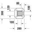 Duravit 1930 - Zuil, 30x28 cm, wit 0293385