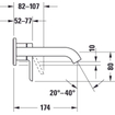 Duravit C.1 afbouwdeel v. wastafelmengkraan chroom SW420950