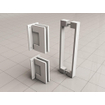 Wiesbaden Less scharnierset en greep voor profielloze nisdeur mat wit SW545142