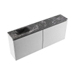 MONDIAZ TURE-DLUX Meuble WC 120 cm Plata. Lavabo EDEN Lava position gauche. Sans trou de robinet. SW1103958