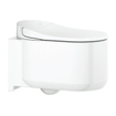 GROHE Sensia Arena Ensemble WC douche - réservoir encastré avec raccordement secteur et WC douche intégrés - fond profond - sans rebord de rinçage - avec abattant - blanc brillant SW1017086