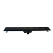Wiesbaden Caniveau de douche avec bride et grille 70 x 7 cm noir mat SW258675