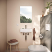 Hansgrohe Xarita Lite Q Miroir - 50x70cm - éclairage led - Horizontal - interrupteur mural - Blanc mat SW1165006