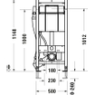 Duravit DuraSystem réservoir encastré pour Sensowash - 115x50cm - avec extraction des odeurs - avec rinçage hygiénique SW705715