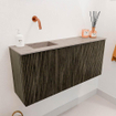 Mondiaz JOYA-DLUX 90cm toiletmeubel - kleur Shadow - Wastafel FAYE positie Links Zonder kraangat kleur Saba. SW1425122